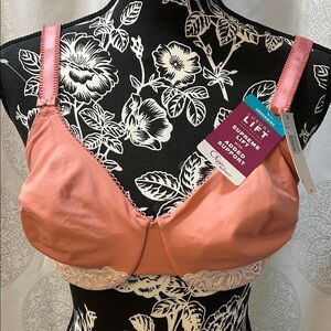 Olga Warner’s Women's Coral Underwire Bra Luxury Lift Supreme Lift Support 34D